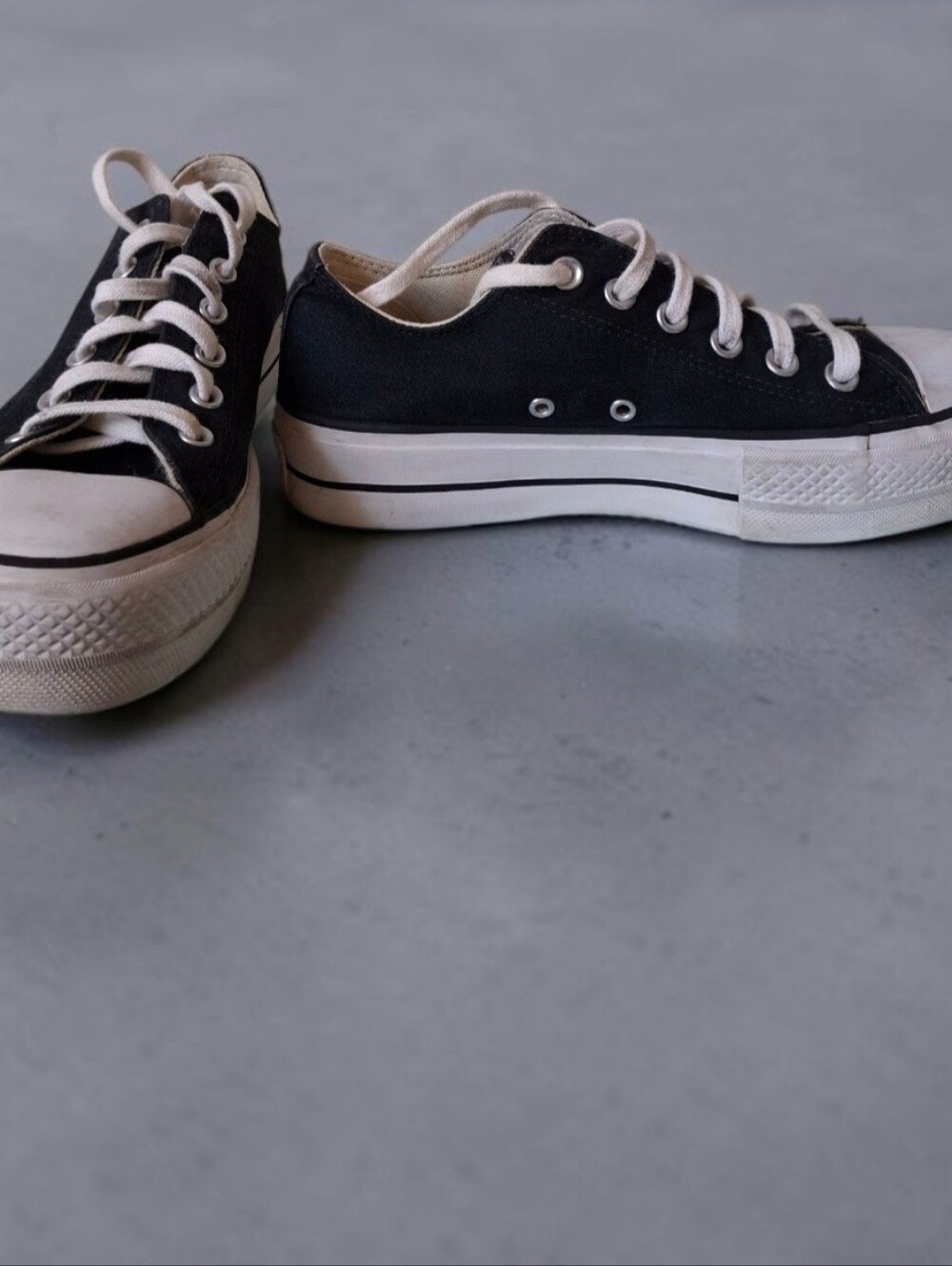 Converse Black Canvas Low-Top Sneakers - Unbranded Womens Size 8 Good Condition